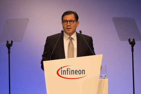 Dr. Sven Schneider, CFO Infineon Technologies AG, during his speech at the Annual General Meeting 2020.