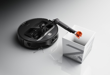 The standout feature of Roborock's Saros Z70 robotic vacuum is its industry-first 5-axis robot arm enabled by the small form factor of Infineon’s REAL3™ Time-of-Flight (ToF) technology.